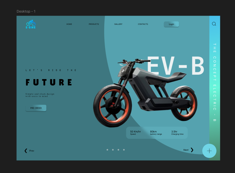 EV Bike UI